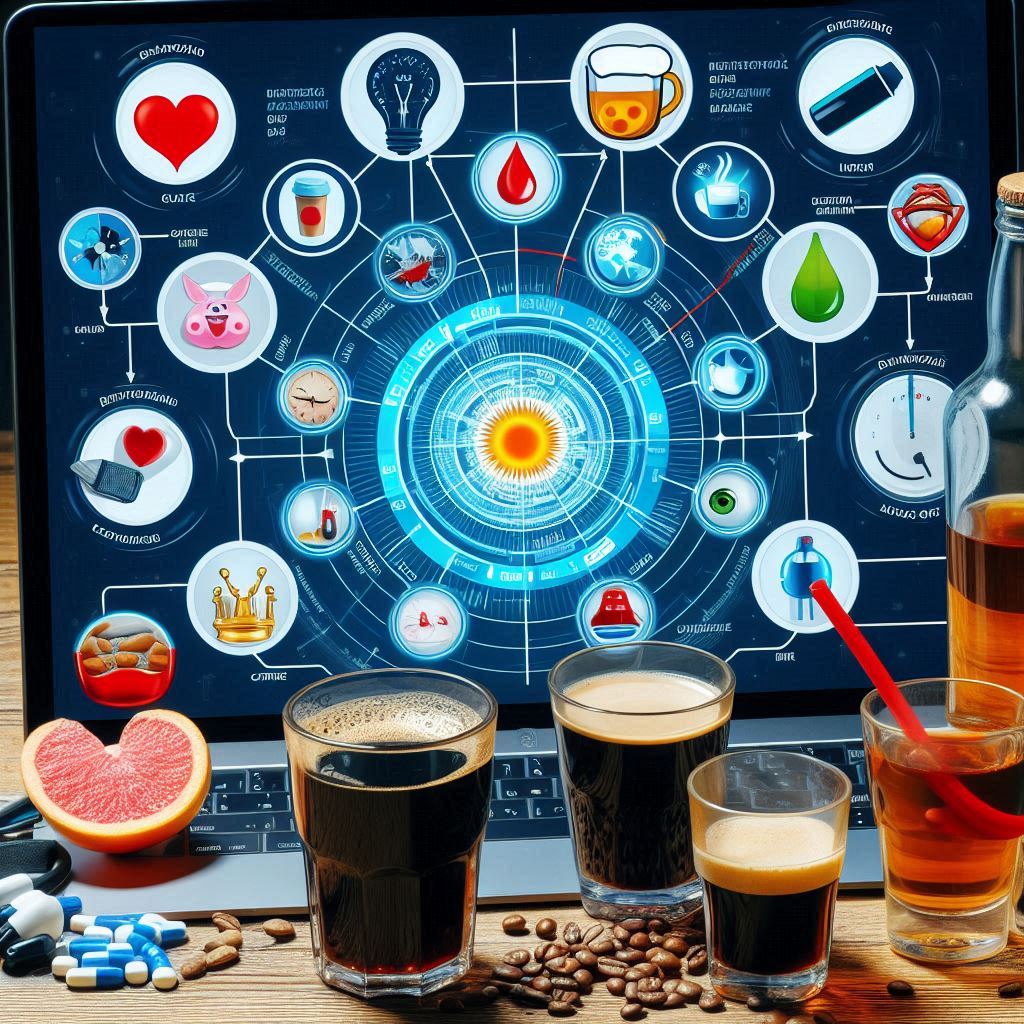 カフェインやアルコールのイメージ