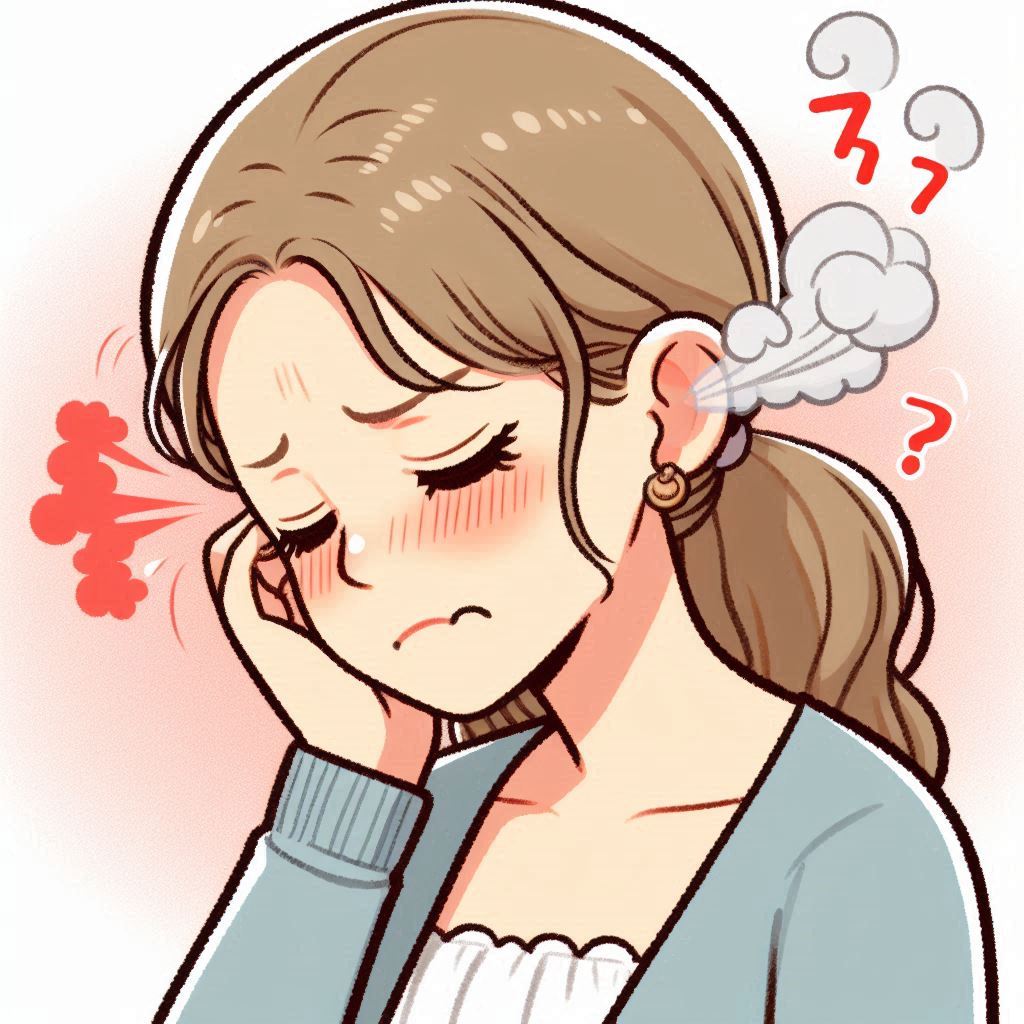 耳のニオイに悩む女性